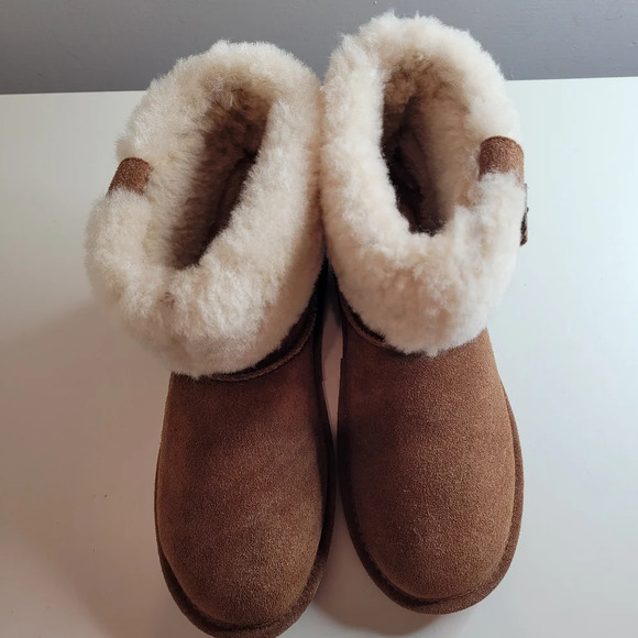 BEARPAW Abby Boot Classic Suede Slip On Size Women's 8 - Picture 6 of 12